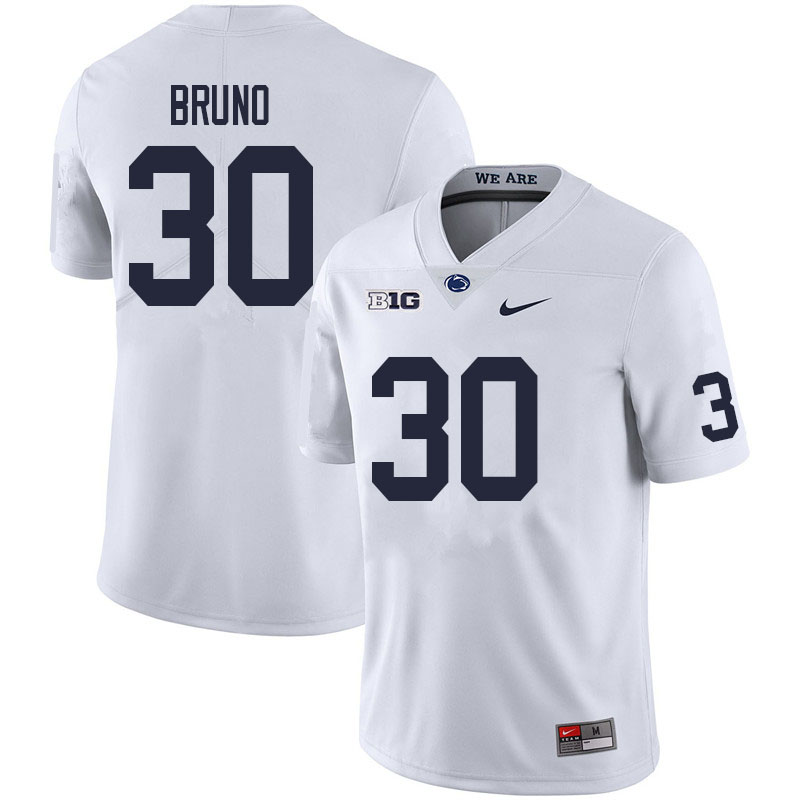 Men #30 Joseph Bruno Penn State Nittany Lions College Football Jerseys Sale-White - Click Image to Close
